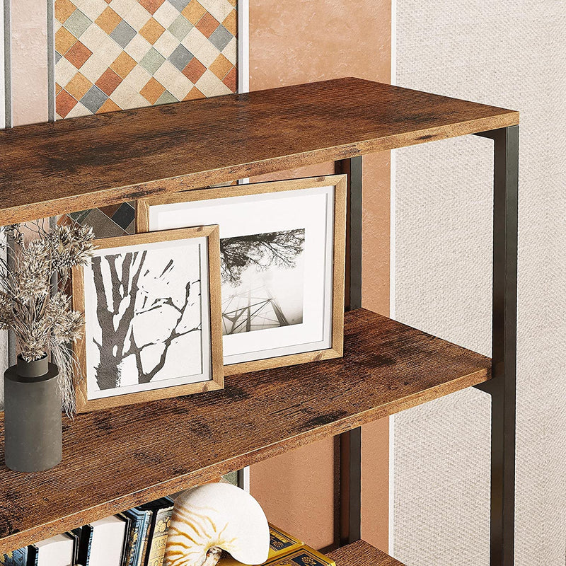 Bookcases and Bookshelves Corner Shelf  With 8 Tiers Rustic Storage